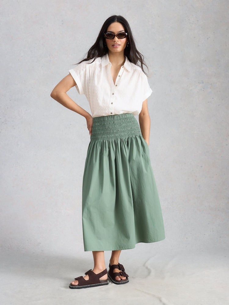 White Stuff White Orla Button Through Shirt - Image 1 of 6