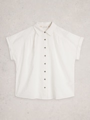 White Stuff White Orla Button Through Shirt - Image 5 of 6