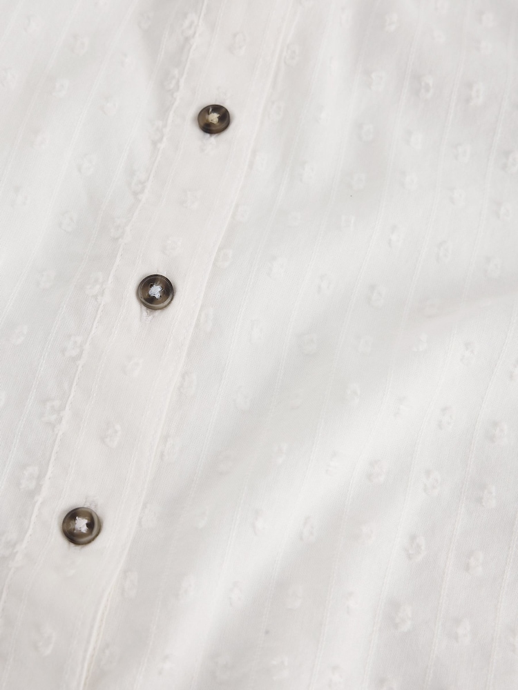 White Stuff White Orla Button Through Shirt - Image 6 of 6