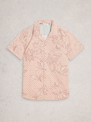 White Stuff Pink Hayle  Palm Geo Print Shirt - Image 5 of 6
