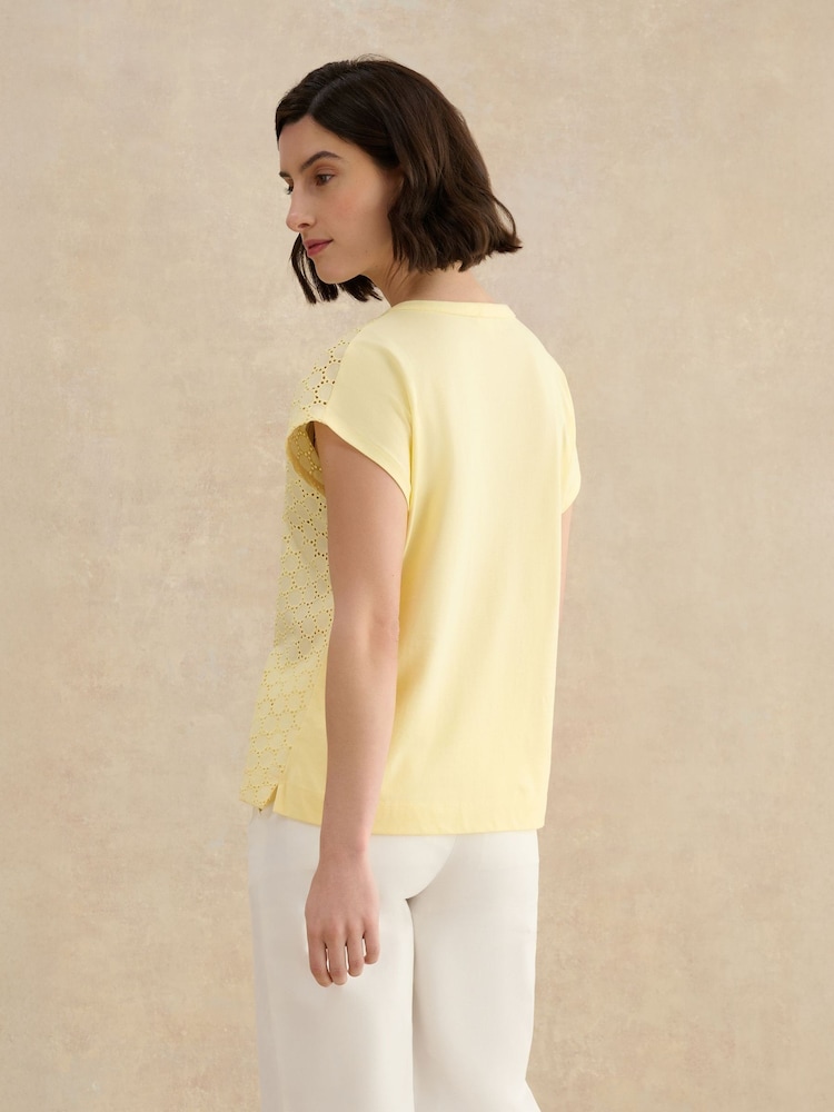 Hobbs Yellow Joanna Broderie Top - Image 2 of 4