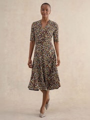 Hobbs Brown Jaci Jersey Dress - Image 1 of 5