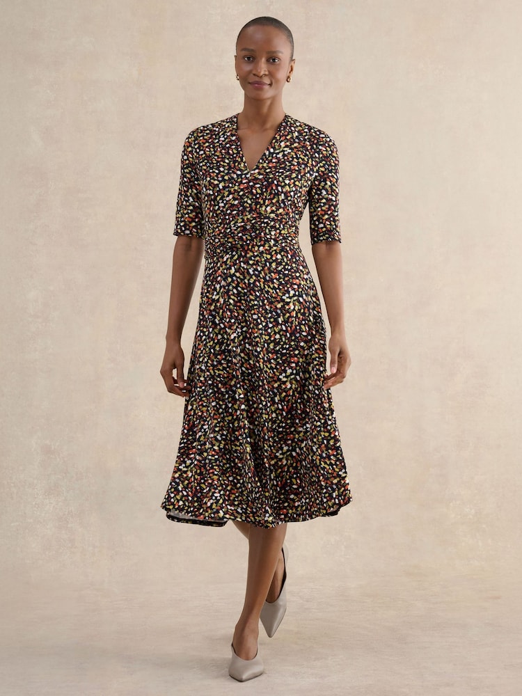 Hobbs Brown Jaci Jersey Dress - Image 1 of 5