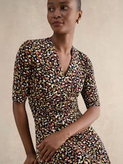 Hobbs Brown Jaci Jersey Dress - Image 4 of 5