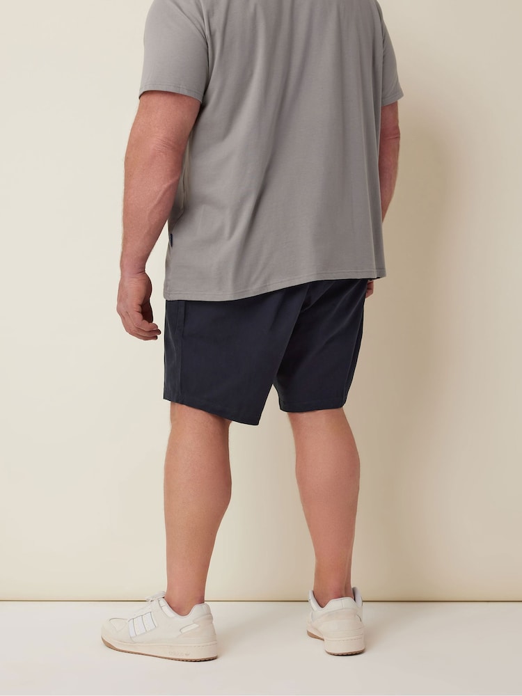 BadRhino Big & Tall Blue Stretch Elasticated Waist Chino Shorts - Image 2 of 6 BadRhino Big & Tall Blue Stretch Elasticated Waist Chino Shorts - Image 2 of 6