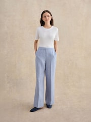 Hobbs Blue Petite Estella Trousers - Image 1 of 5
