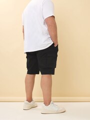 BadRhino Big & Tall Black Stretch Cargo Shorts - Image 3 of 10
