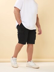 BadRhino Big & Tall Black Stretch Cargo Shorts - Image 5 of 10