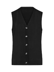Yours Curve Black Knitted Waistcoat - Image 6 of 6
