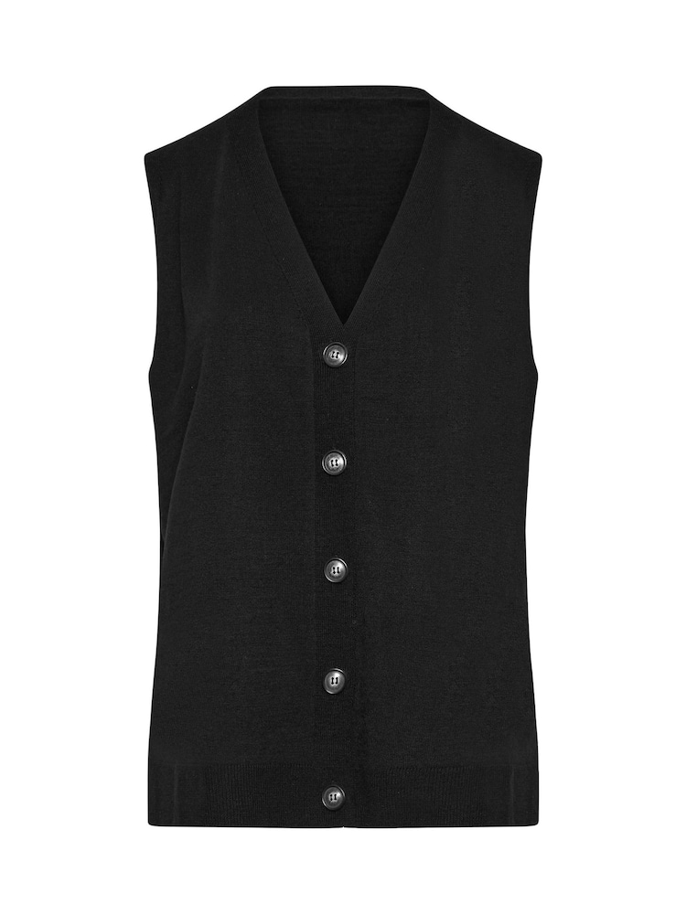 Yours Curve Black Knitted Waistcoat - Image 6 of 6
