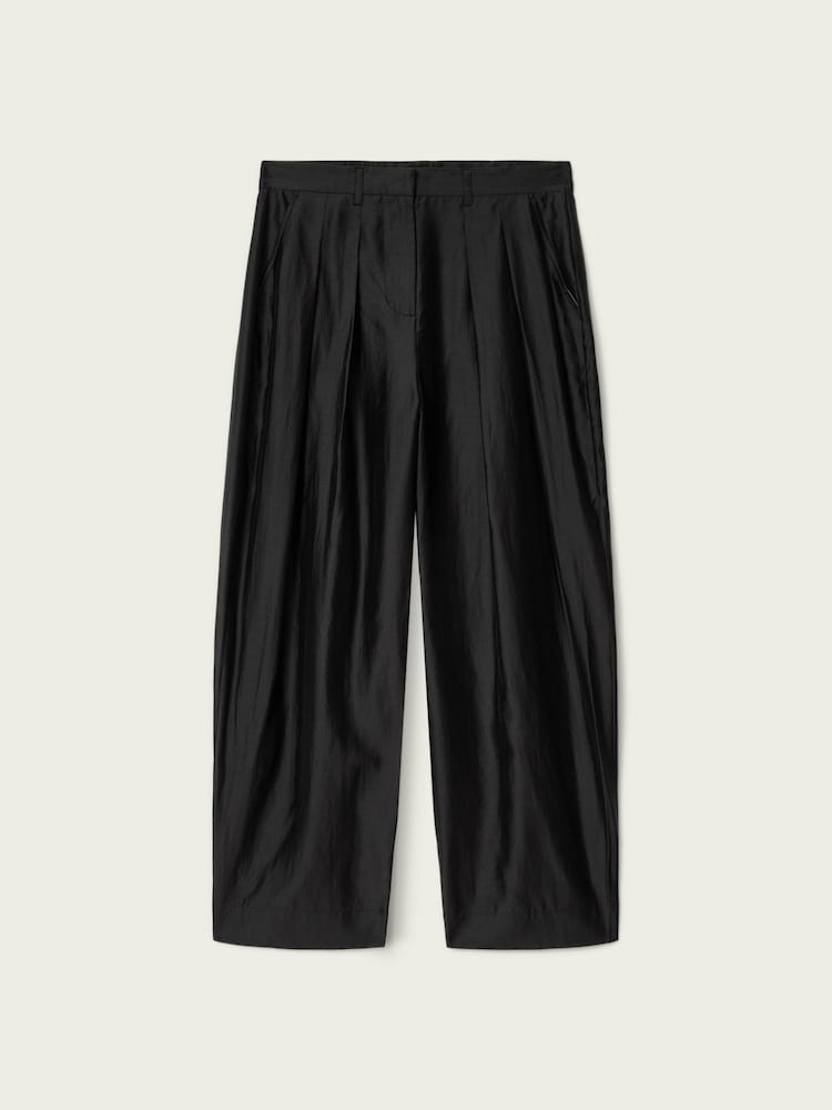 AllSaints Black Becca Sheer Trousers - Image 6 of 6