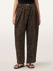 AllSaints Brown Becca Denim Trousers - Image 1 of 5