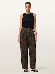 AllSaints Brown Becca Denim Trousers - Image 2 of 5