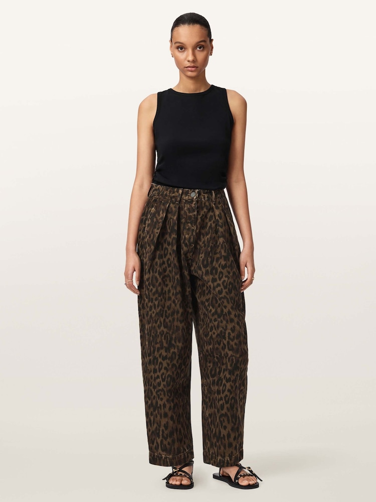 AllSaints Brown Becca Denim Trousers - Image 2 of 5