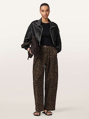 AllSaints Brown Becca Denim Trousers - Image 4 of 5