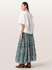 AllSaints Blue Talia Skirt - Image 6 of 7