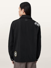 AllSaints Black Soundman Coach Jacket - Image 4 of 6