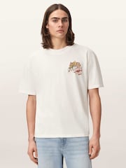 AllSaints White Roque Short Sleeve Crew Neck T-Shirt - Image 1 of 8