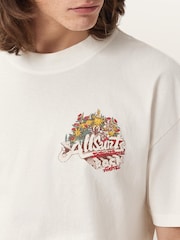 AllSaints White Roque Short Sleeve Crew Neck T-Shirt - Image 2 of 8