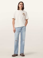AllSaints White Roque Short Sleeve Crew Neck T-Shirt - Image 3 of 8