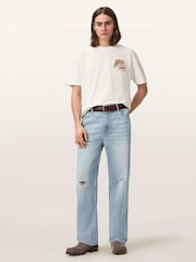 AllSaints White Roque Short Sleeve Crew Neck T-Shirt - Image 6 of 8