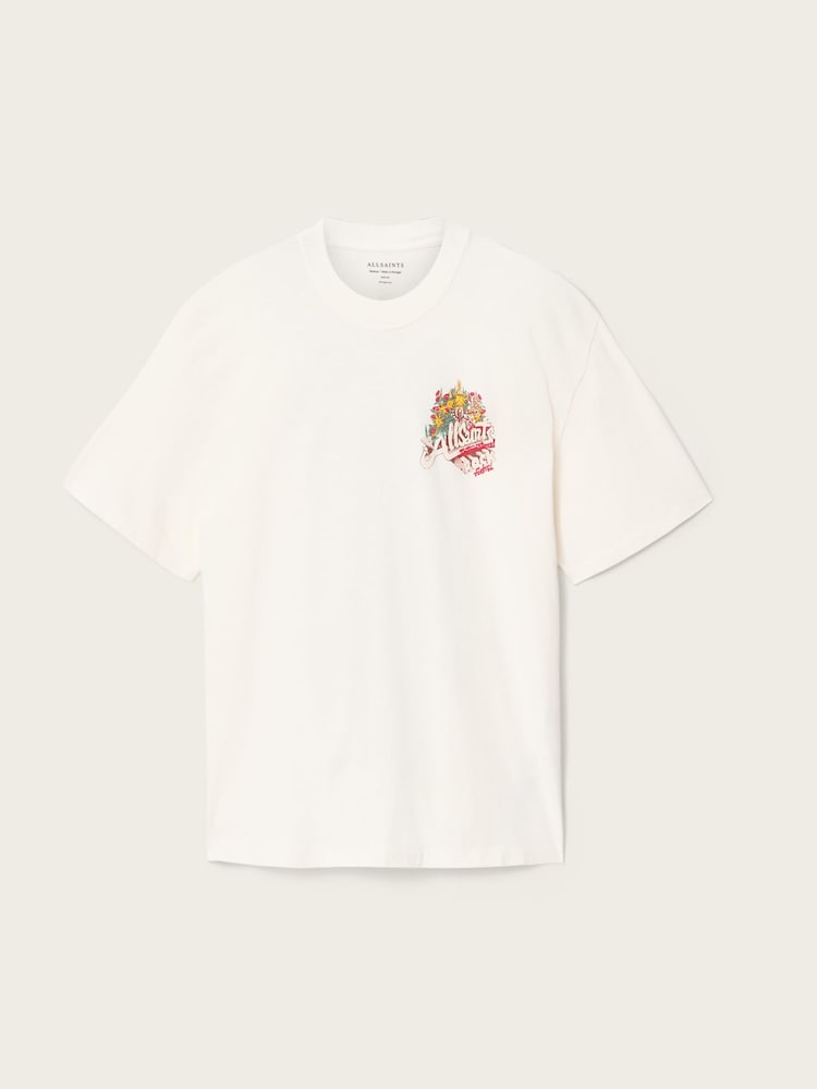 AllSaints White Roque Short Sleeve Crew Neck T-Shirt - Image 9 of 9