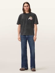 AllSaints Black Roque Short Sleeve Crew Neck T-Shirt - Image 3 of 7