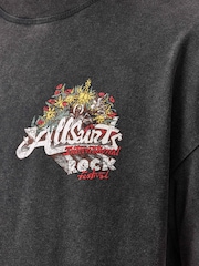 AllSaints Black Roque Short Sleeve Crew Neck T-Shirt - Image 7 of 7