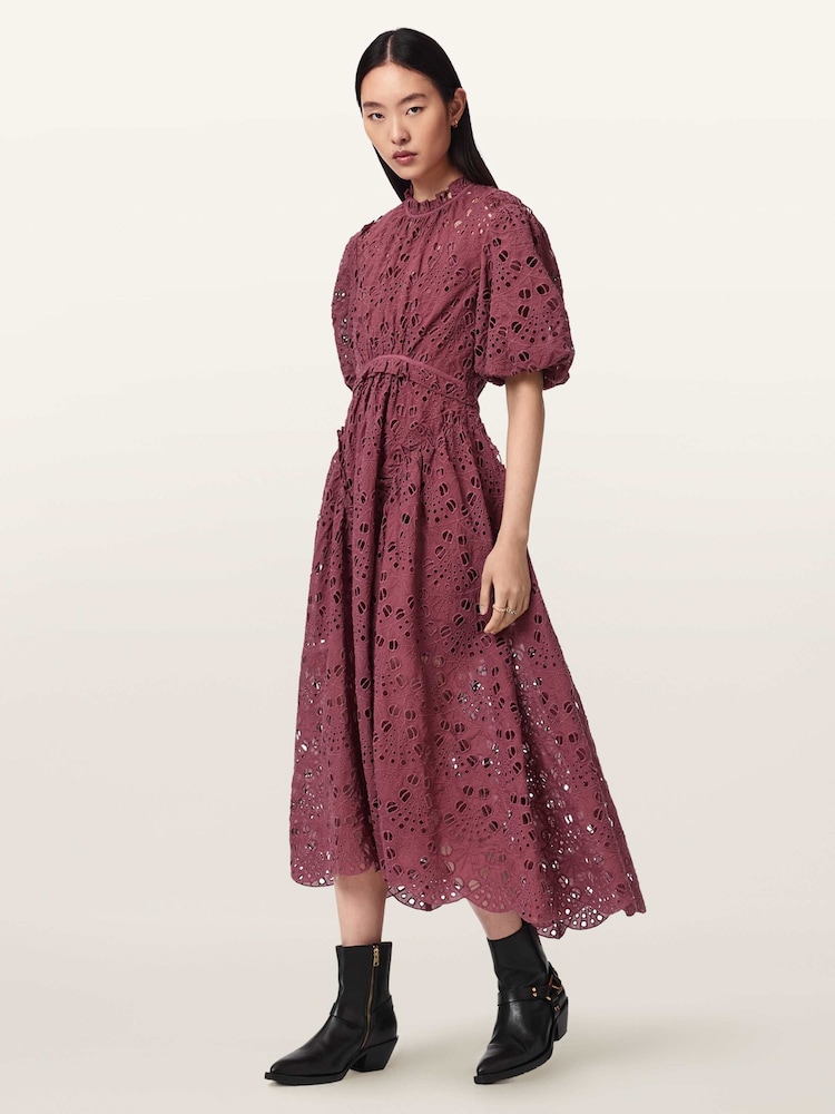 all saints burgundy dress Spark 2-in-1 Dress OXBLOOD RED