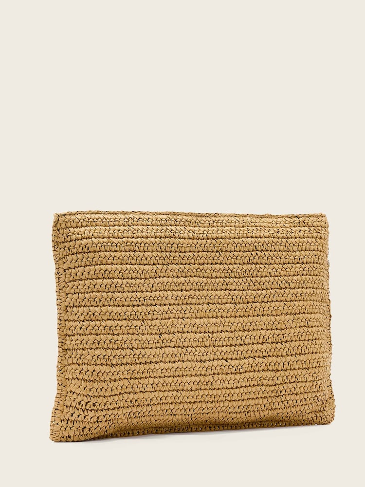 AllSaints Brown Bettina Raffia Bag - Image 1 of 3