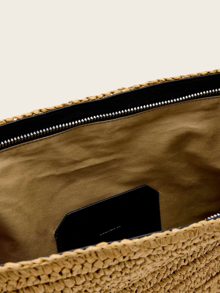 AllSaints Brown Bettina Raffia Bag - Image 3 of 3
