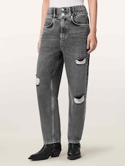 AllSaints Grey Daisy Tapered Jeans - Image 1 of 7