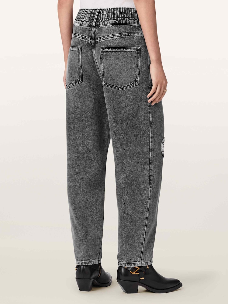 AllSaints Grey Daisy Tapered Jeans - Image 2 of 7
