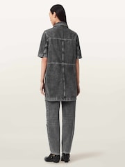 AllSaints Grey Daisy Tapered Jeans - Image 4 of 7