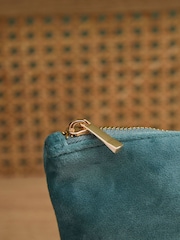 Made Yours Personalised Large Zodiac Teal Velvet Bag - Image 3 of 3