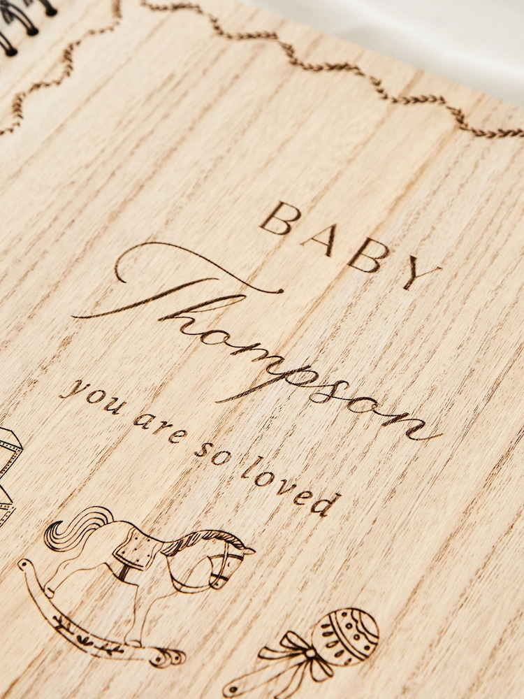 Personalised Baby Shower Wooden Scrapbook - Image 3 of 3 Personalised Baby Shower Wooden Scrapbook - Image 3 of 3