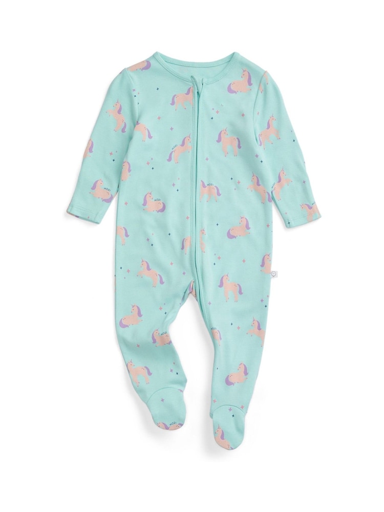 MORI Unicorn Dreams Supersoft Clever Zip Sleepsuit - Imaginea 1 din 2