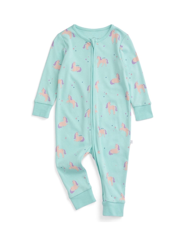 MORI Unicorn Dreams Supersoft Clever Zip Sleepsuit - Imaginea 2 din 2
