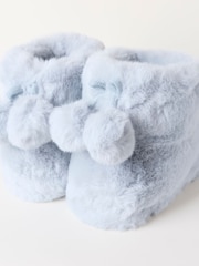 FatFace Farah Light Blue Faux Fur Boot Slipper - Image 2 of 3