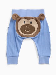 MORI Blue Ribbed Monkey Novelty Joggers - Image 1 of 1
