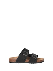 Preto - JACK & JONES Two Strap Suede Sandals - Imagem 1 de 7