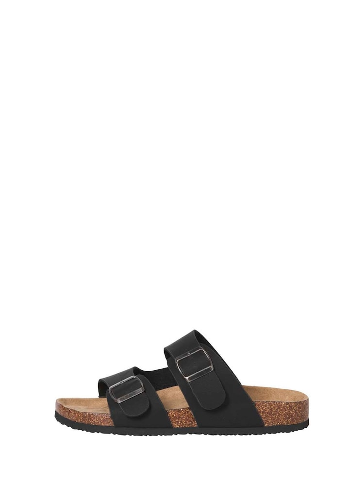 Preto - JACK & JONES Two Strap Suede Sandals - Imagem 2 de 7