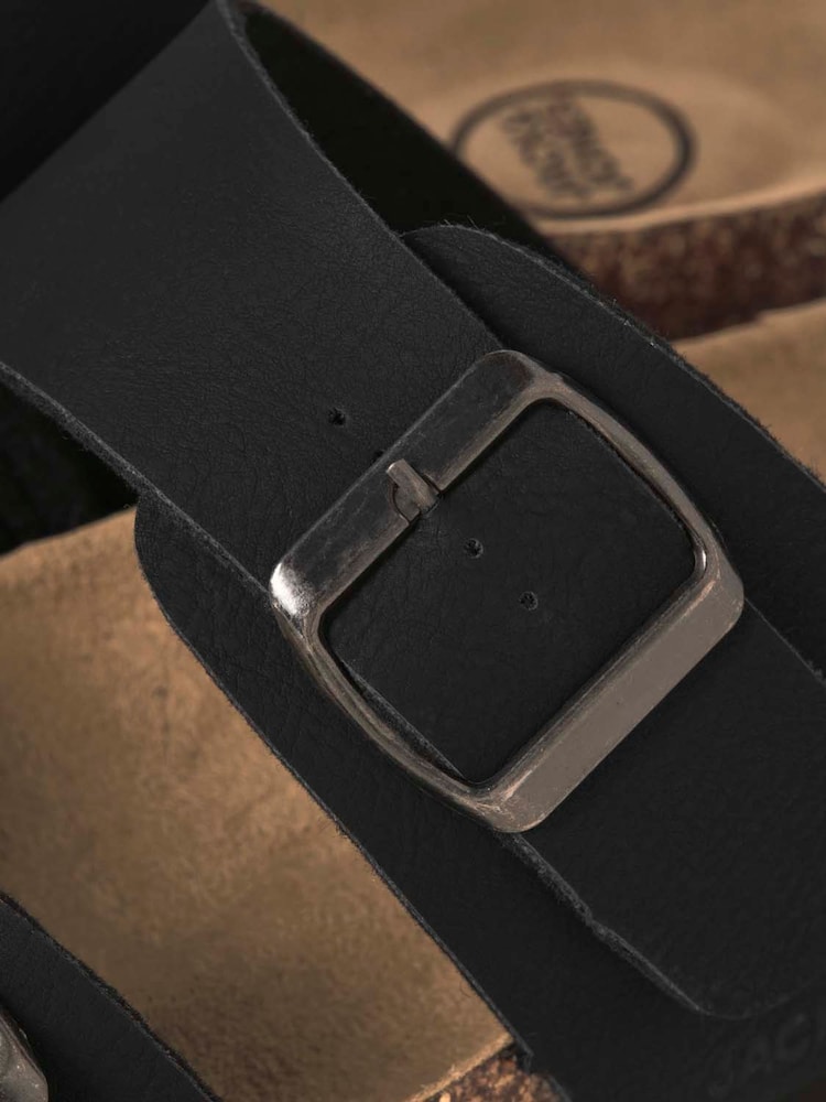 Чорний - JACK & JONES Two Strap Suede Sandals - Image 8 of 8