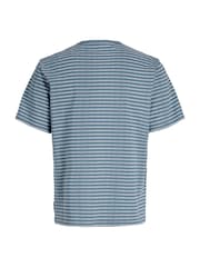 JACK & JONES Grey Relaxed Fit Stripe T-Shirt - Image 2 of 4
