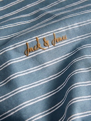JACK & JONES Grey Relaxed Fit Stripe T-Shirt - Image 3 of 4