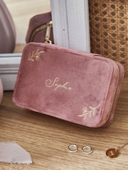 Personalised Velvet Jewellery Box by Made Yours - Image 1 of 5