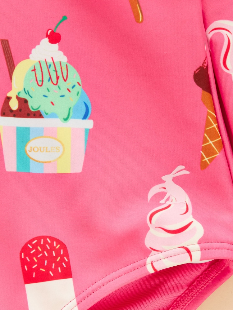 Helado rosa - Bañador de manga larga con protección solar para niña de Joules - Imagen 4 de 4