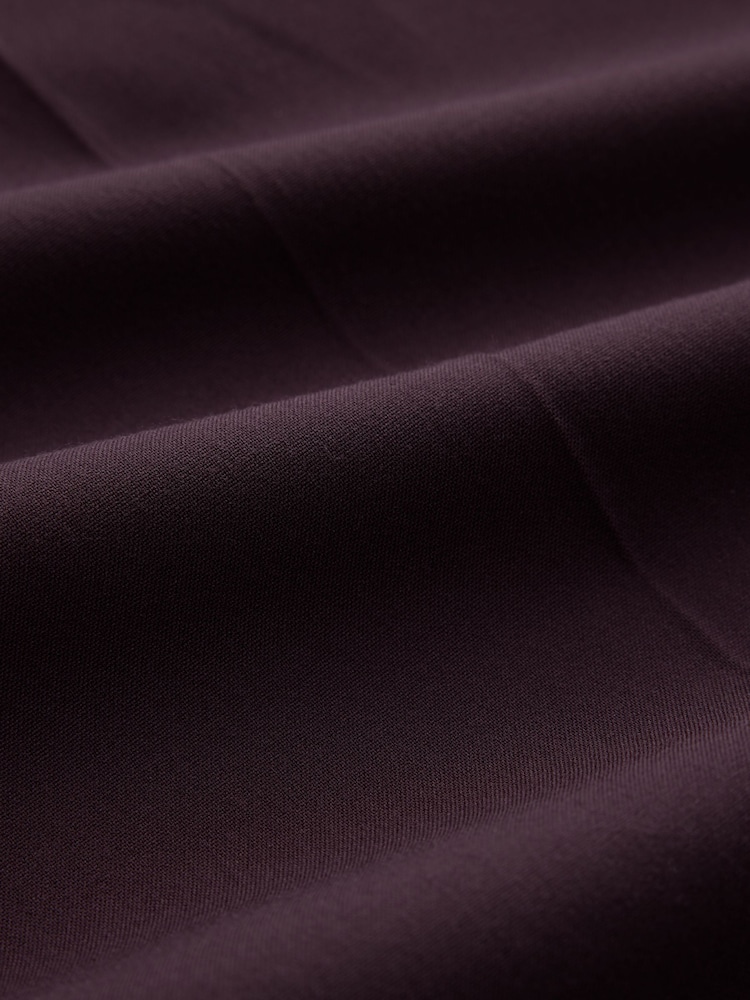 Burgundy Red Tailored Wide Leg Trousers With Wool - Image 8 of 8