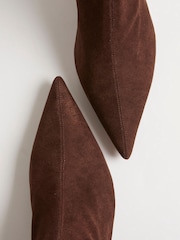 River Island Point Kitten Heel Sock Boots - Изображение 5 5