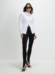 River Island Long Sleeve Shoulder Pad Cinched Shirt - Image 3 of 4